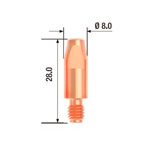 FUBAG Контактный наконечник M6х28 мм ECU D=0.9 мм (25 шт.) в Воронеже фото