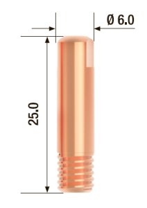 FUBAG Контактный наконечник M6х25 мм ECU D=0.6 мм (10 шт.) в Воронеже фото