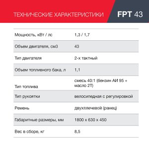 Бензиновый триммер FUBAG FPT 43 в Воронеже фото