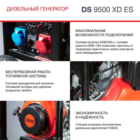 FUBAG Дизельный генератор (одно- и трехфазный) с электростартером DS 9500 XD ES в Воронеже фото