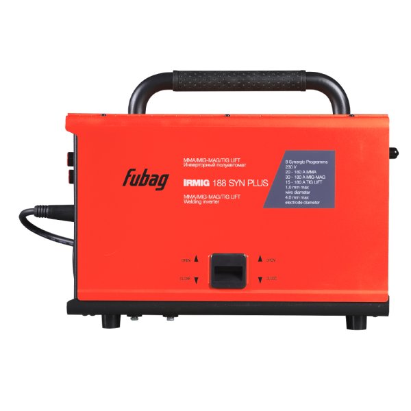 Полуавтомат сварочный FUBAG IRMIG 188 SYN PLUS + горелка FB 250 3m + маска сварщика Хамелеон IR 9-13N S  + сварочные краги на подкладке красные FWGN 10R в ПОДАРОК в Воронеже фото
