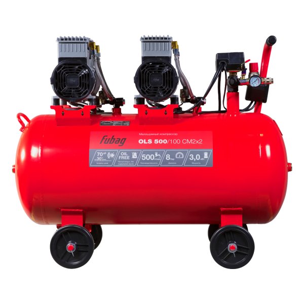 Компрессор воздушный безмасляный малошумный FUBAG OLS 500/100 CM2х2 + Набор пневмоинструмента (5 предметов) в ПОДАРОК в Воронеже фото