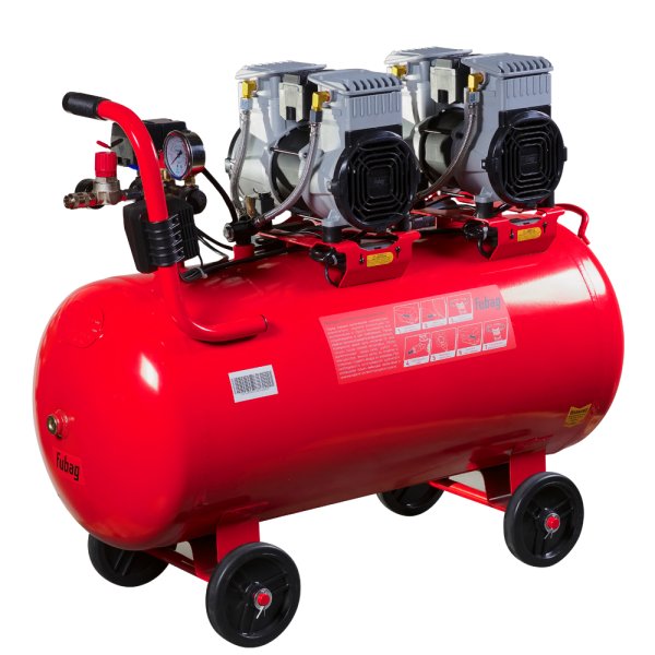 Компрессор воздушный безмасляный малошумный FUBAG OLS 500/100 CM2х2 + Набор пневмоинструмента (5 предметов) в ПОДАРОК в Воронеже фото