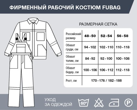 Фирменный рабочий костюм Fubag размер 48-50 рост 182-188 в Воронеже фото