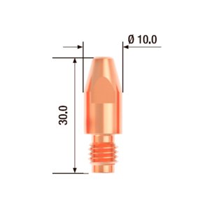 FUBAG Контактный наконечник M8х30 мм ECU D=1.4 мм (10 шт.) в Воронеже фото