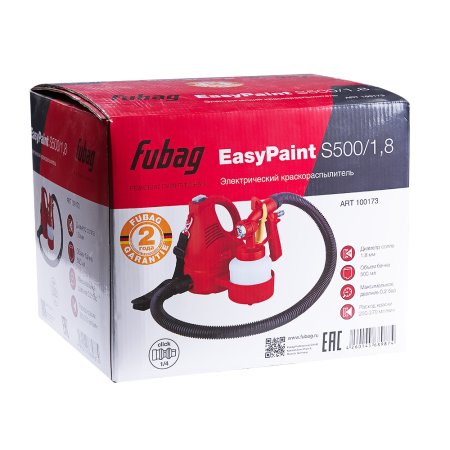 FUBAG Электрический краскораспылитель EasyPaint S500/1.8 с верхним бачком в Воронеже фото