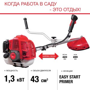 FUBAG Бензиновый триммер FPT 43 + Триммерная леска  сечение витой квадрат L 130 м * 2.4 мм в ПОДАРОК в Воронеже фото