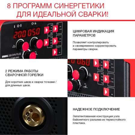 FUBAG Сварочный полуавтомат IRMIG 208 SYN PLUS c горелкой FB 250 3m в Воронеже фото