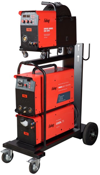 Сварочный полуавтомат INMIG 500T DW SYN + Подающий механизм DRIVE INMIG DW SYN + Шланг-пакет 5 м + Горелка FB 500 3 м + Блок жидкостного охлаждения + Тележка в Воронеже фото
